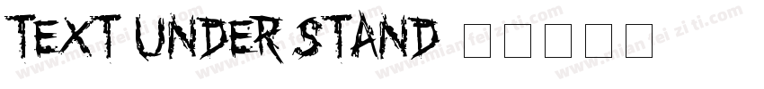 Text under stand字体转换